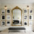 Iron Armed Sconce Dimmable with Glass Shade  Hardwired Bathroom Vanity Light