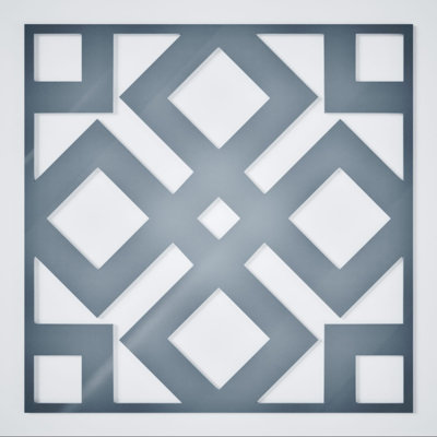 Panneaux muraux décoratifs en acrylique Blendon, grand, l 23 3/8 po x H 23 3/8 po x T 1/8 po, gris foncé