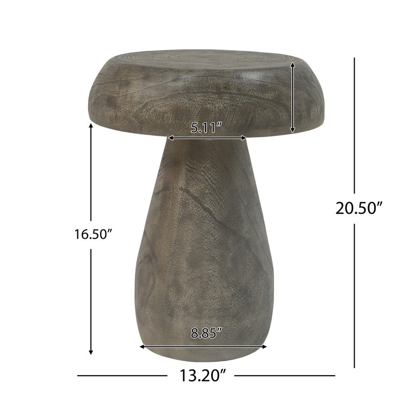 Mushroom Side Table,Wood-like texture