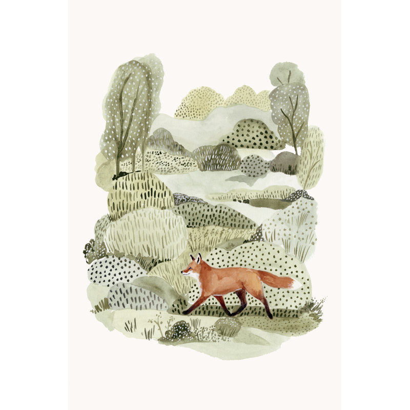 Fox Glen II by Victoria Borges - Painting, 122 cm H x 81 cm W, Wrapped Canvas