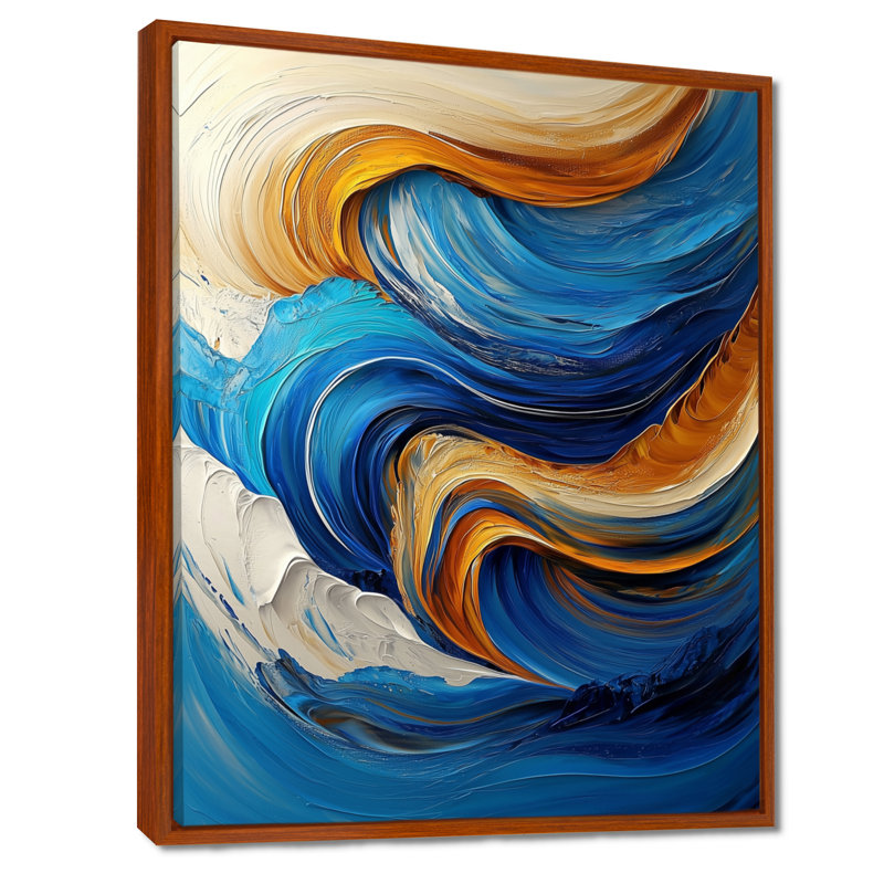 Omead Parallel Beach of Abstract Coastal Ink II - Art mural minimaliste, H 32 po x l 24 po, Framed Print without Mat, Brun