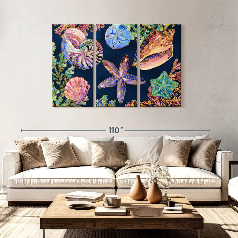 Spectrum Shells Horizontal, 48" H x 74" W