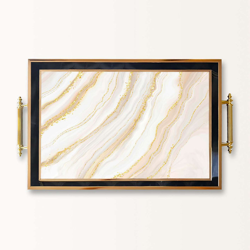 Elegant Glass Serving Tray, 19.7 x 11.4 x 1.4 inches | 100% High-Quality Glass | Perfect for Entertaining & Serving | Stylish and Functional Design for Home & Parties | Durable and Easy to Clean