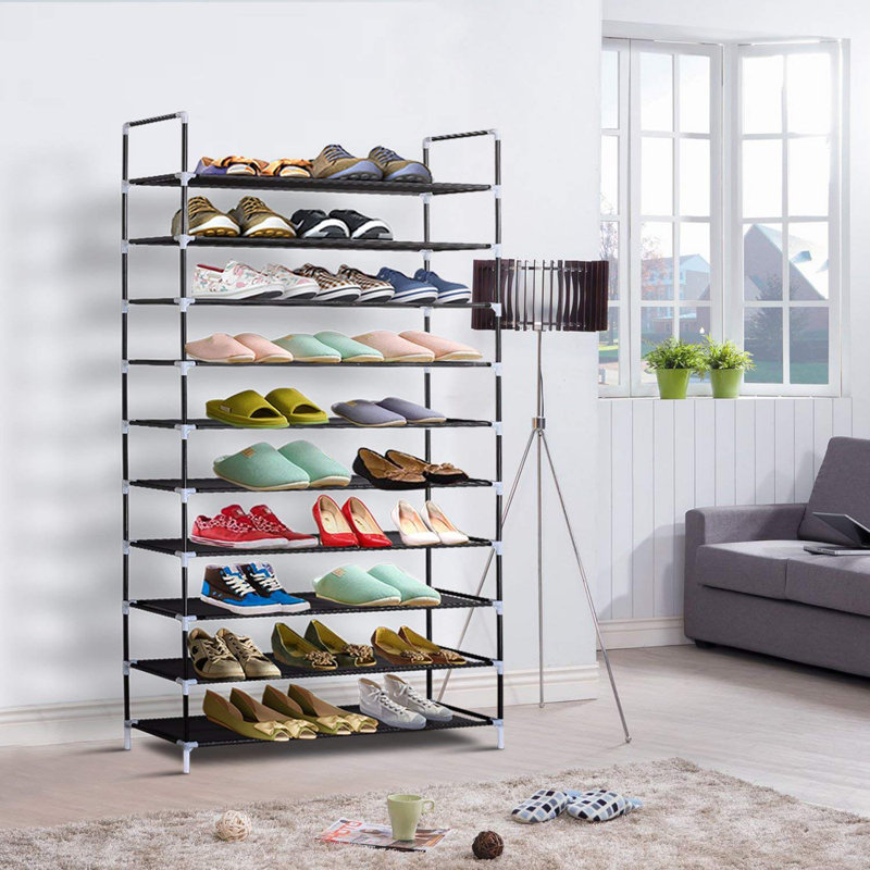 32 Pair Shoe Rack, Black