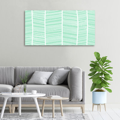 Herringbone Pattern - No Frame Print on Canvas