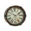 Horloge murale décorative en métal Ethoridge avec cadre en corde et cadran crème vieilli-734132784-703154845