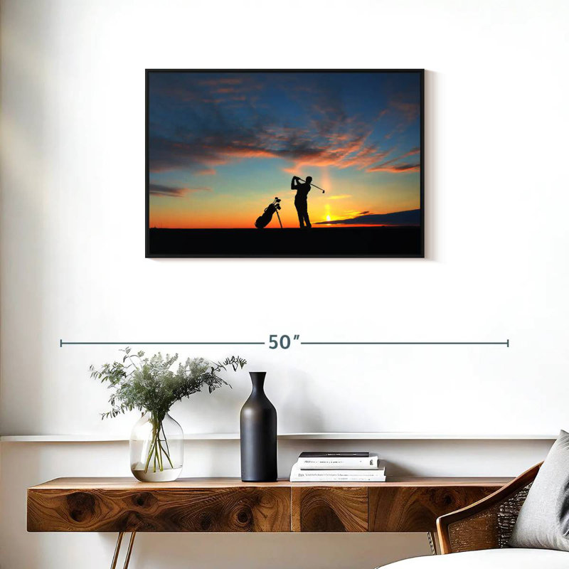 Sireci Golfing At Sunset, 21" H x 31" W