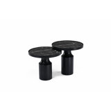 Tonis 2-PC Side Table Set with Nero Marble