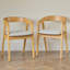 4 -Person Rubberwood Solid Wood Dining Set-2019523012