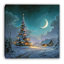 «Winter Village Christmas Eve», art mural sur toile tendue