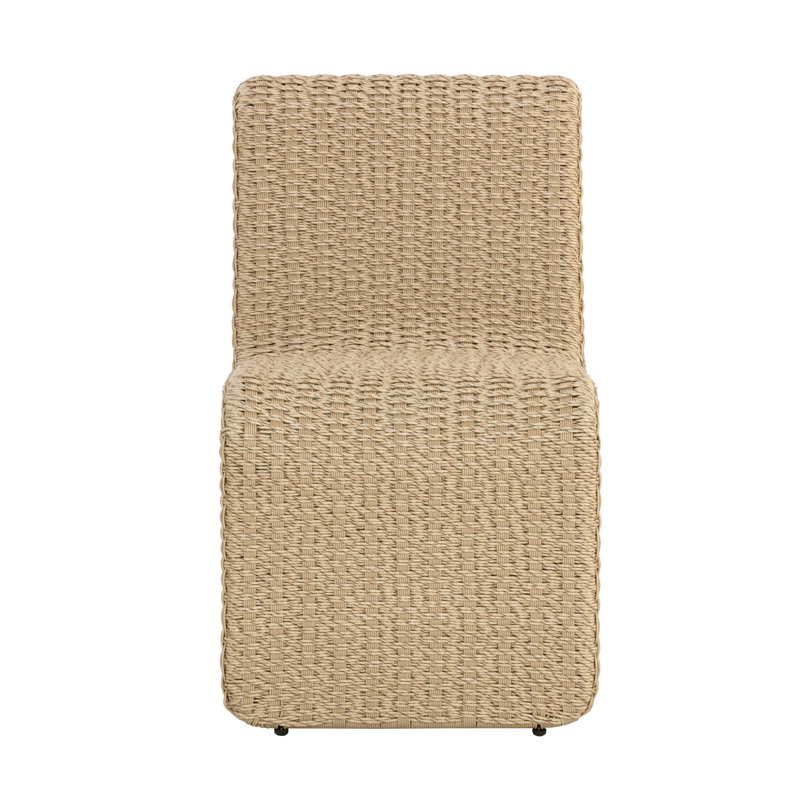 Edith Outdoor Dining Side Chair, Natural
