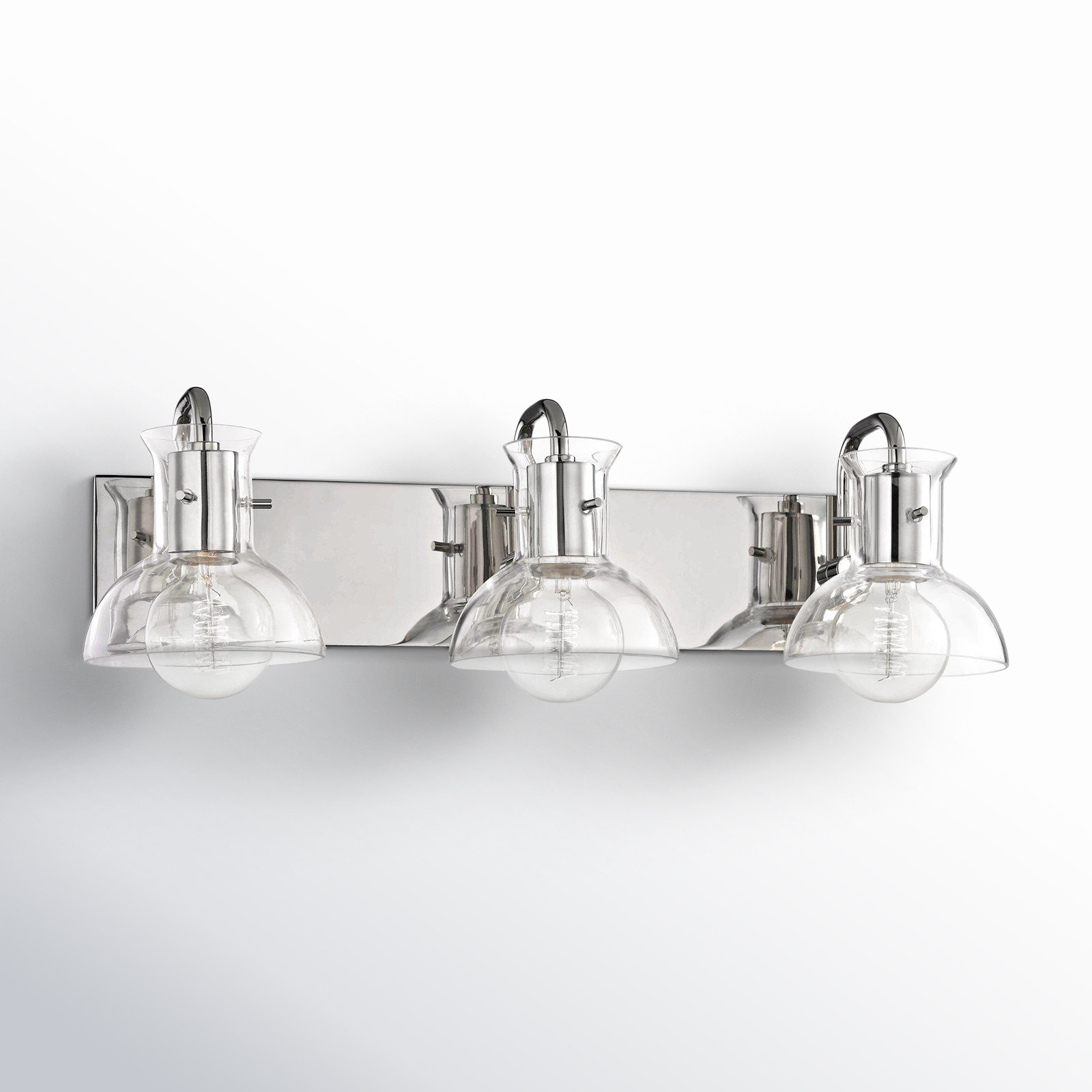 Luke 3 Light Vanity Light, Polished Nickel