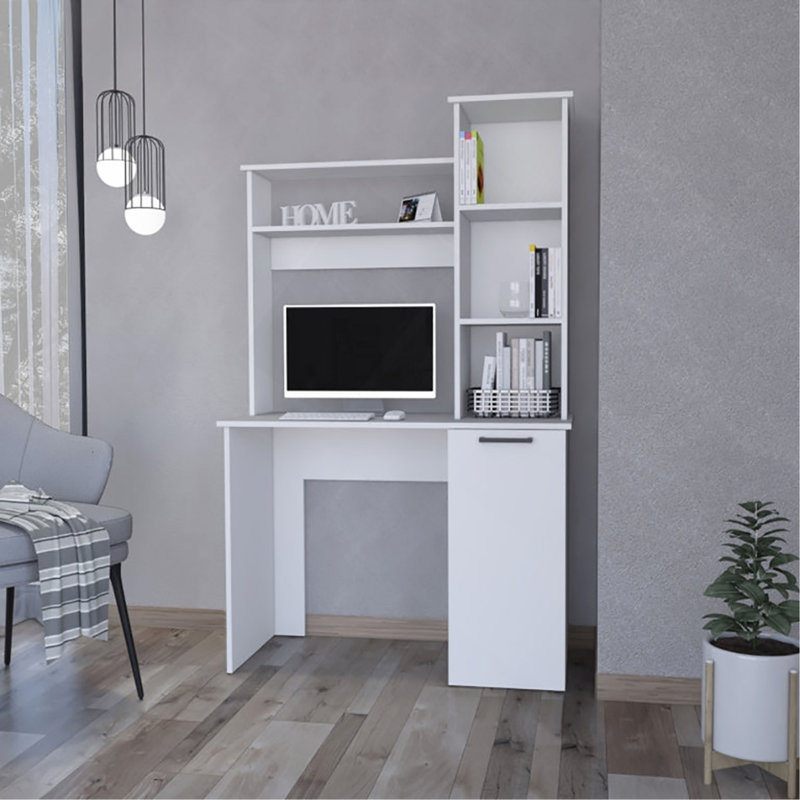 3-Tier Storage Shelves Computer Desk
