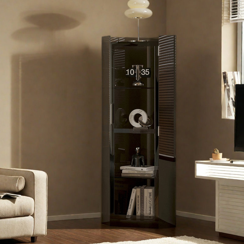 Armoire d'angle en acrylique, Noir