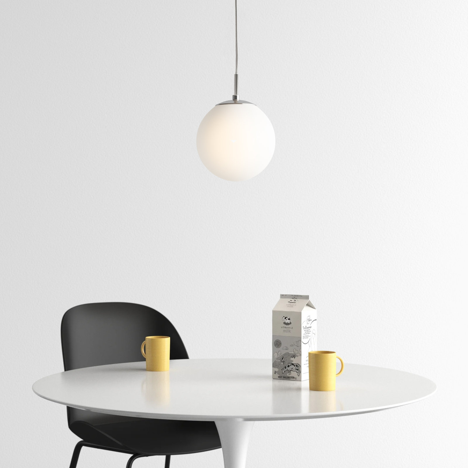 Mia Dimmable Globe Single Light Pendant, 59" H x 9.84" W x 9.84" D