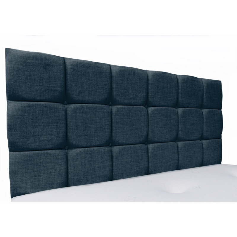 Lennart Upholstered Headboard, Naples Velvet, Kingsize (5'), Blue