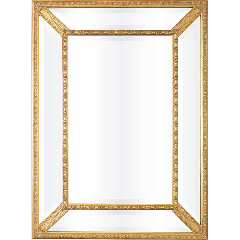 Miroir décoratif biseauté traditionnel The Hilcom Estate Estate, 53,5 po x 41,5 po