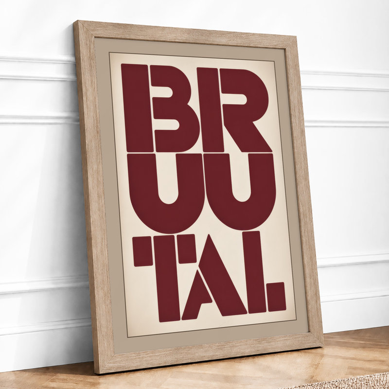 Brutal Architecture Industrial - Framed Print, A1 - 84.1 x 59.4 cm, Oak