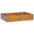 VidaXL Brown Solid Wood Rectangular Bathroom Sink with Overflow
