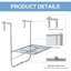 Square Metal Folding Outdoor Balcony Table , 60cm cm W 60cm cm D