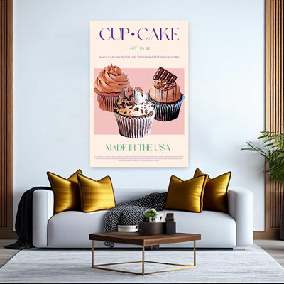 Art mural contemporain, délicieux gâteaux givrés