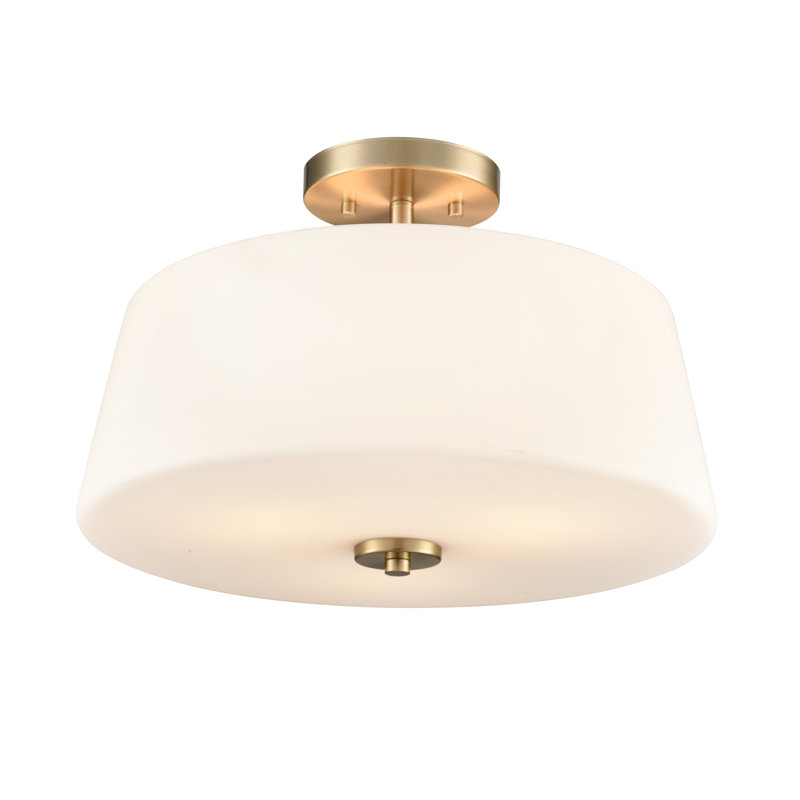 Asuka 15.75" Wide 3-Light Semi Flush , Modern Gold