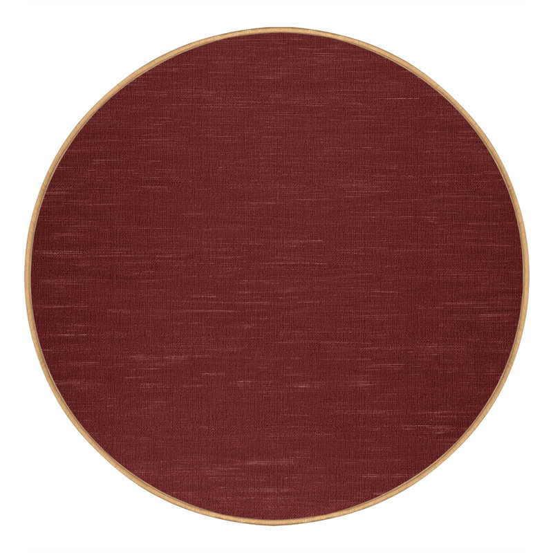 Tapis brun uni lavable à la machine, Rond 4 pi