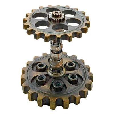 Industrial Steampunk Dual Gear Pen Holder