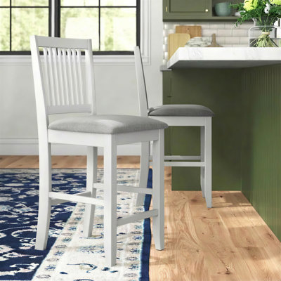 Anthonny Upholstered Counter Stool with Solid Wood Frame