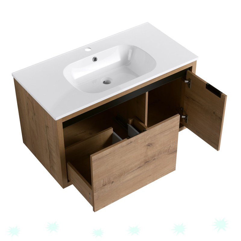 Ensemble de meuble-lavabo mural 36 po avec lavabo en gel Days