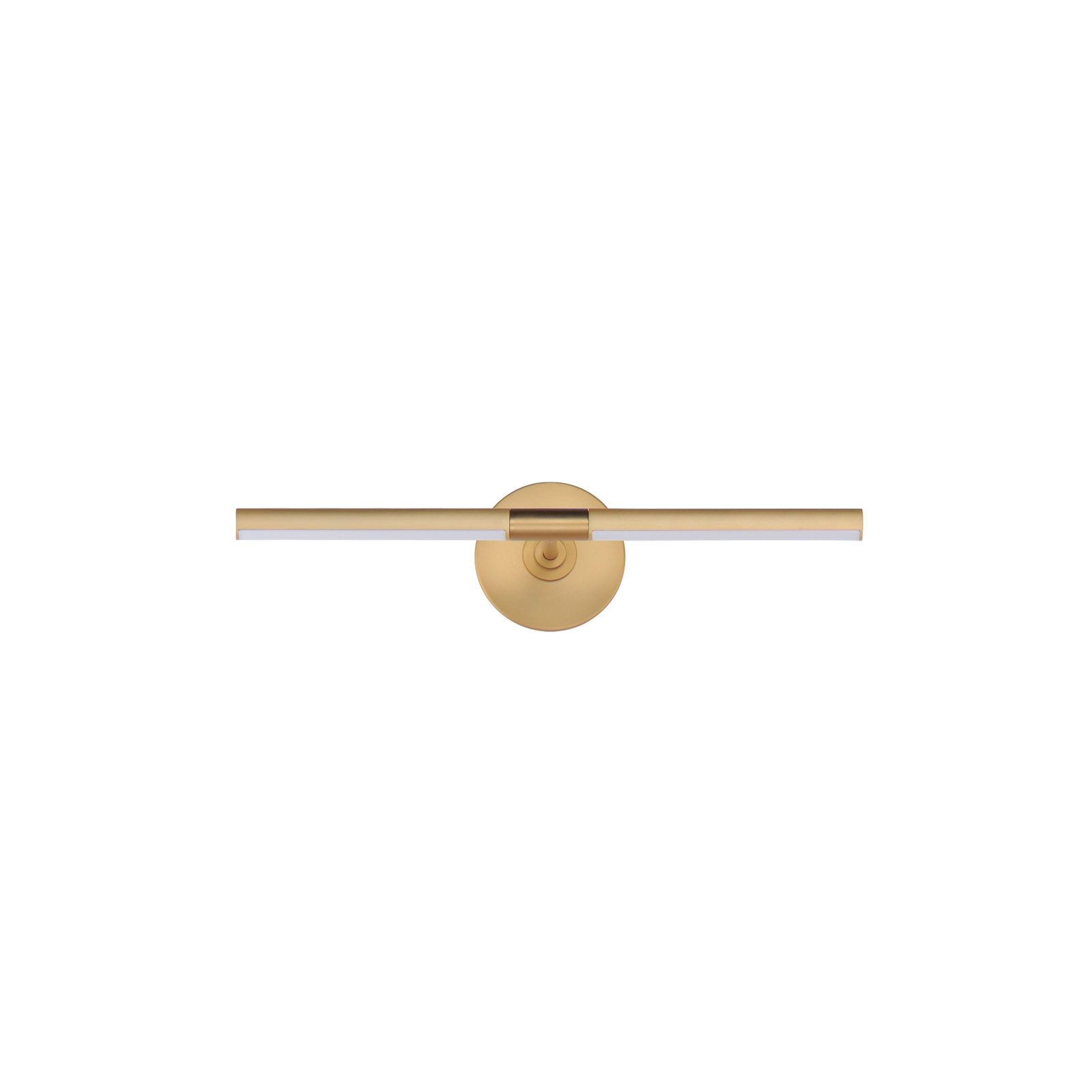 Demontrey Single Light Aluminum Dimmable LED Armed Sconce, Gold/White, 4.5" H x 19" W x 8.75" D