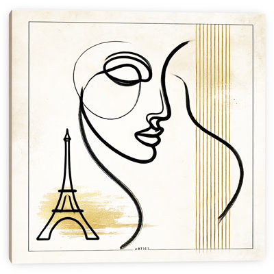 «Parisian Elegance», art mural moderne sur toile abstraite
