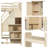 Smart Full Size Loft Bed with Storage Stairs, Built-In Study Desk, Wardrobe & Mood Lighting - Ultimate Space Saver!-773041362