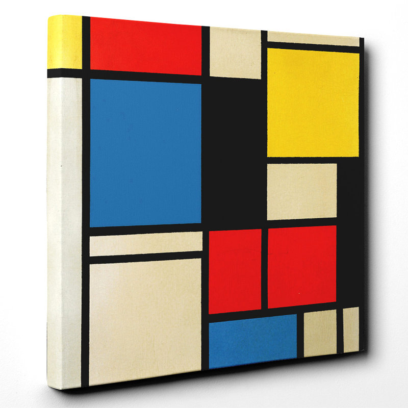 Piet Mondrian - Wrapped Canvas Painting, 50cm H x 50cm W