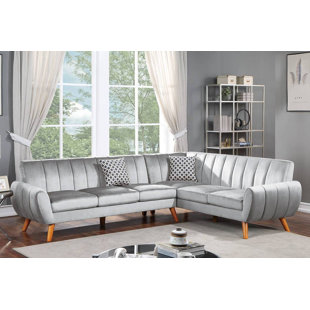 Upholstered L-Shaped Sectional Right Hand Facing