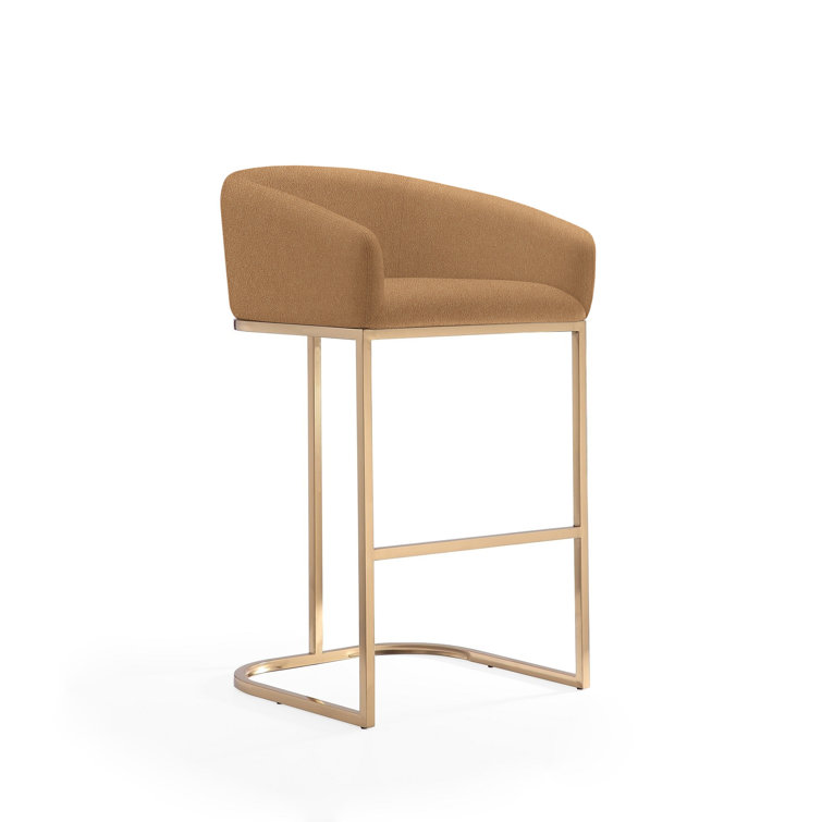 Lioba Upholstered Counter Stool with Metal Frame