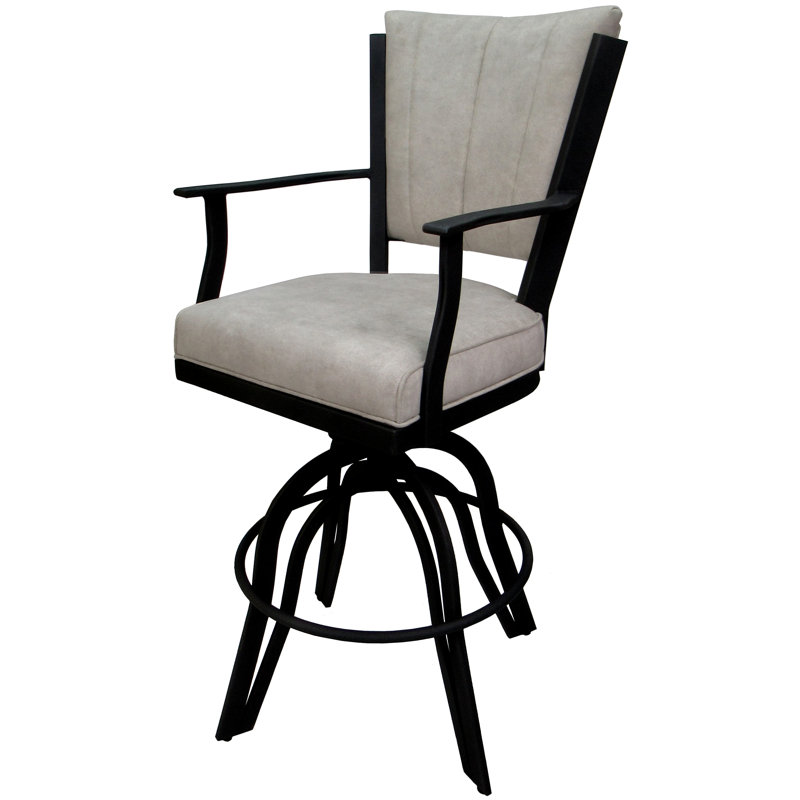 Tabourets de comptoir en métal Custom, Noir, Stuc Outlier, Tabouret de comptoir (siège d'une hauteur de 26 p