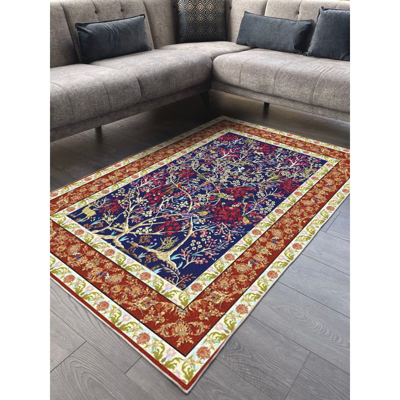 Tapis en coton Dayanara, Rectangle 2 pi 7 po x 3 pi 11 po