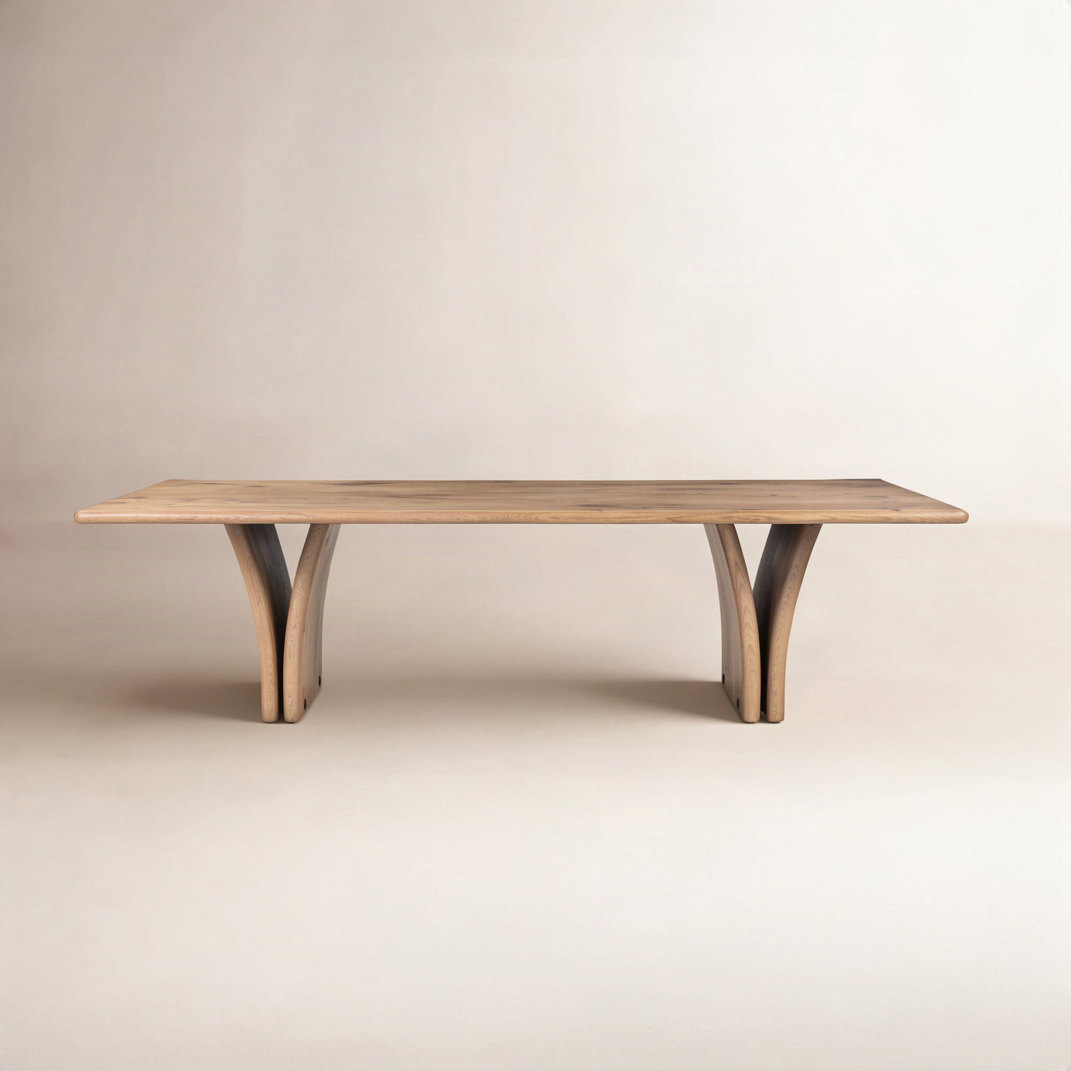 Fatine 96 " Oak Dining Table, Dark Espresso Reclaimed French Oak