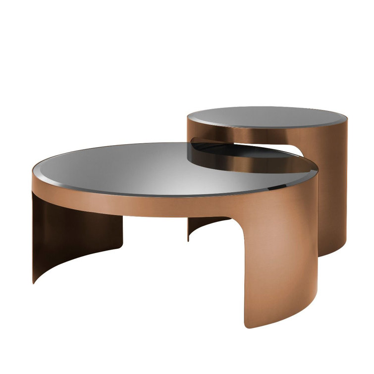 Piemonte Glass Nesting Coffee Table