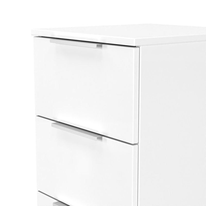 Fully Assembled Sumfleth 5 - Drawer Chest of Drawers, White
