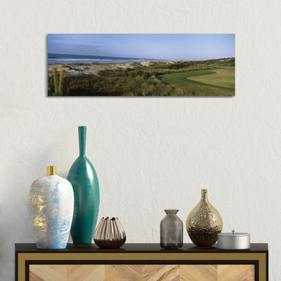 Golf course at the seaside, Kiawah Island Golf Resort, Kiawah Island, Charleston County, South Carolina, USA 1 Piece Wrapped Canvas Panoramic Wall Art