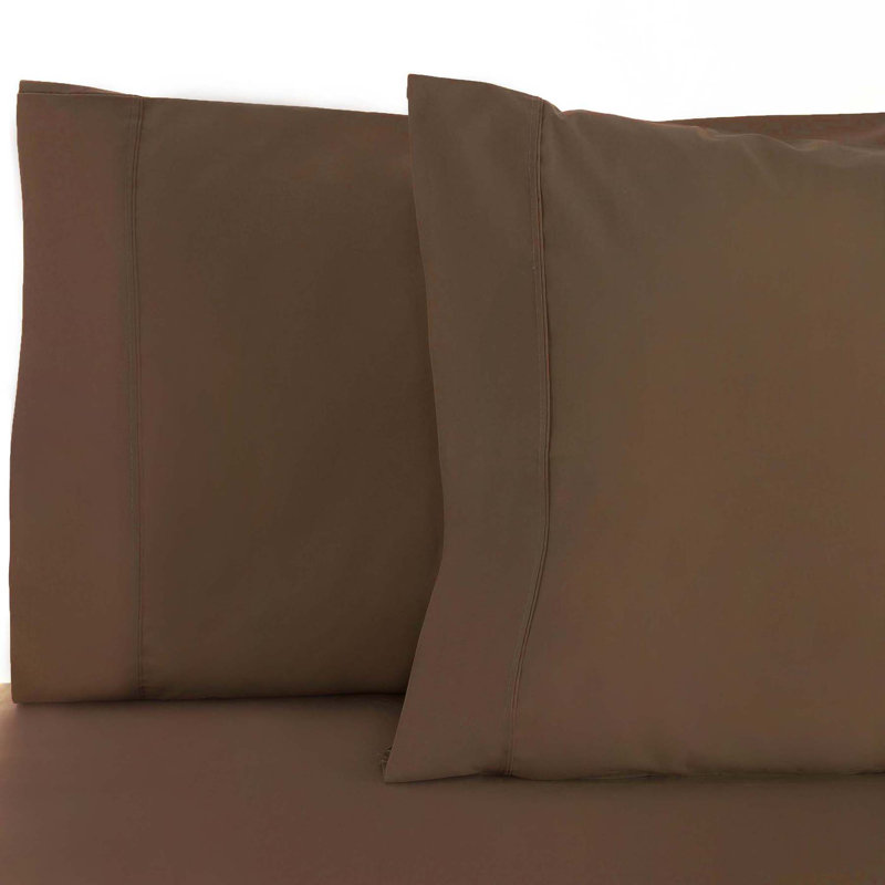 Superior Grey Cotton Polyester Blend Standard Pillowcase Set