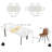 7 Piece Mdf Dining Table Set, Extendable Square Table , Modern Kitchen Dining Table Set, Dining Table With 6 Dining-1358545073-1358545076