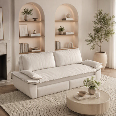 Canapé-lit convertible 3 en 1, canapé-lit gigogne multifonctionnel en velours avec deux positions de couchage réglables, canapé-lit gain de place pour salon ou chambre à coucher