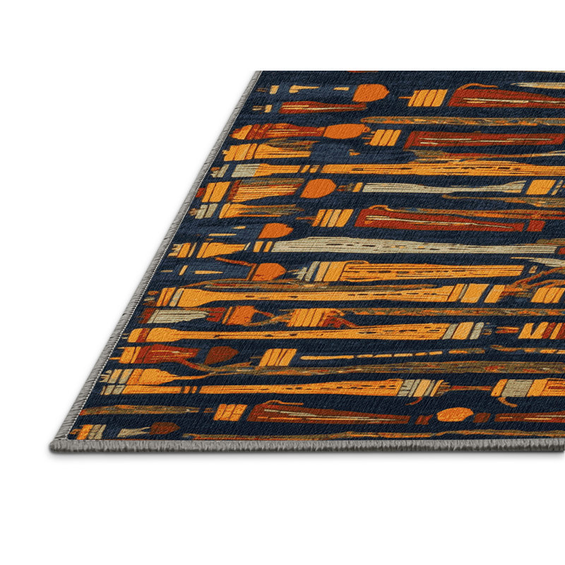  Tapis lavable avec flûte de pan et musique, Rond 6 pi