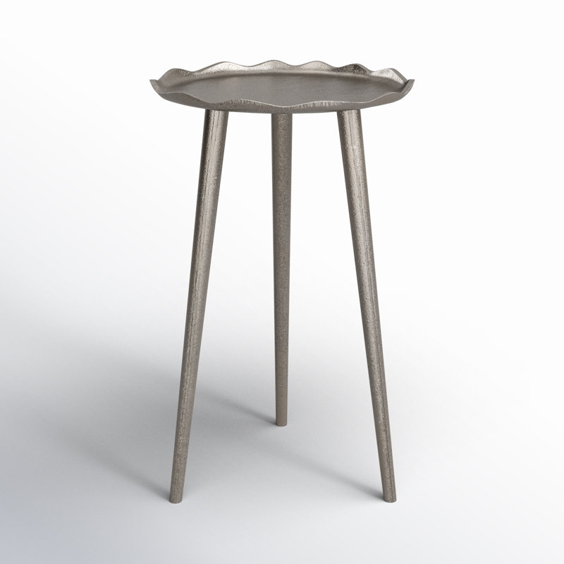 Avelines 22" Tall End Table, Silver