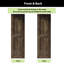 Porte en bois de pin non assemblé H Design avec quincaillerie d'installation rustique noire à deux portes-71797962-71797957