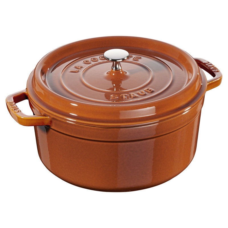 Black Enameled Cast Iron 5.5-qt Round Dutch Oven