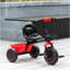 Tricycle pour tout-petits de 2 à 5 ans Qabo avec siège réglable, vélo pour tout-petits avec paniers de rangement pour filles et garçons, rouge